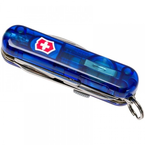 Нож-брелок Victorinox Classic Midnite Manager, 58 мм, 10 функций, синий полупрозрачный 0.6366.T2 от прозводителя Victorinox