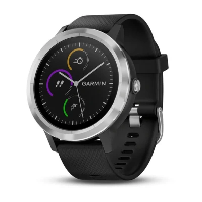 Garmin Vivoactive 3 - 43 мм | black silicone, stainless steel