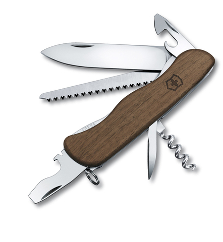 Нож Victorinox Forester, 111 мм, 10 функций, с фиксатором лезвия, деревянная рукоять 0.8361.63 от прозводителя Victorinox