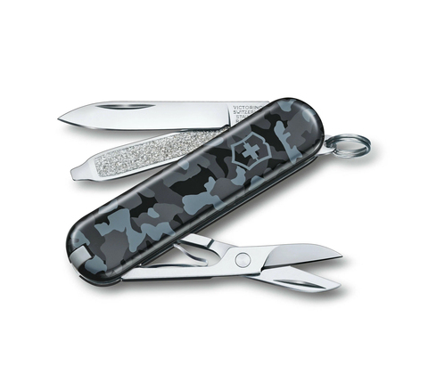 Нож Victorinox Classic SD, 58 мм, 7 функций, морской камуфляж 0.6223.942 от прозводителя Victorinox