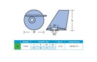 Анод цинковый  Tohatsu / Nissan 01252 от прозводителя Tecnoseal Анод цинковый  Tohatsu / Nissan 01252 от прозводителя Tecnoseal