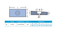 Анод алюминиевый Honda 01407AL от прозводителя Tecnoseal Анод алюминиевый Honda 01407AL от прозводителя Tecnoseal