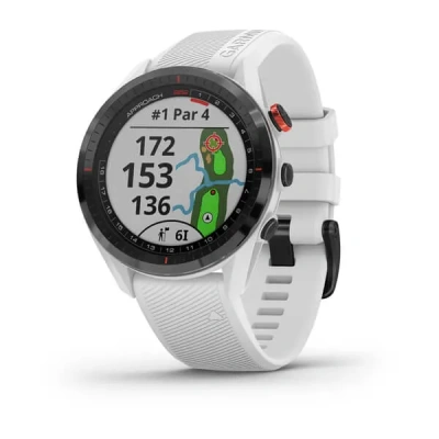 Garmin Approach S62 | Black Ceramic Bezel with White Band
