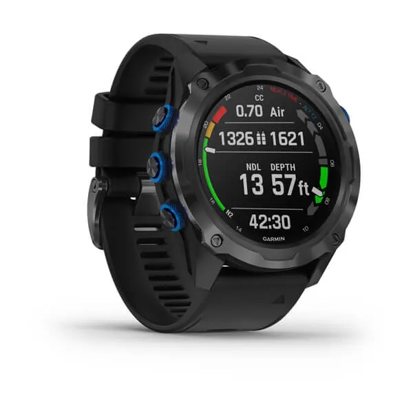 Garmin Descent Mk2i - 52 мм датчик Descent T1 | Titanium Carbon Grey DLC with Black Band