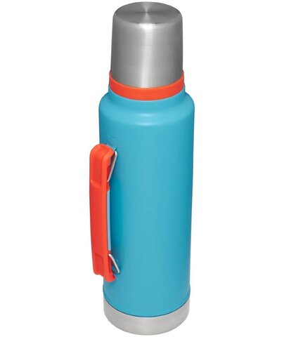 Термос Stanley Classic (1,4 литра), голубой, с оранжевым лого 10-12417-004 от прозводителя STANLEY