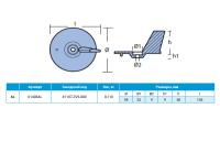 Анод алюминиевый Honda 01403AL от прозводителя Tecnoseal Анод алюминиевый Honda 01403AL от прозводителя Tecnoseal