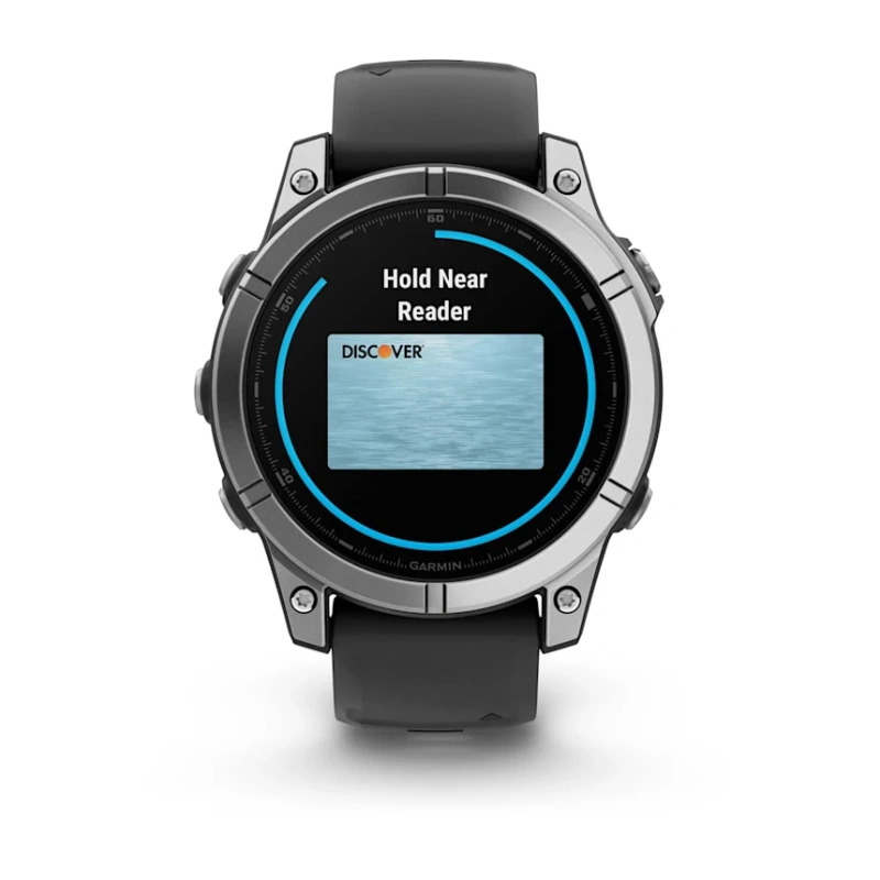 Garmin Fenix E - 47 мм AMOLED | Stainless steel with Black silicone band