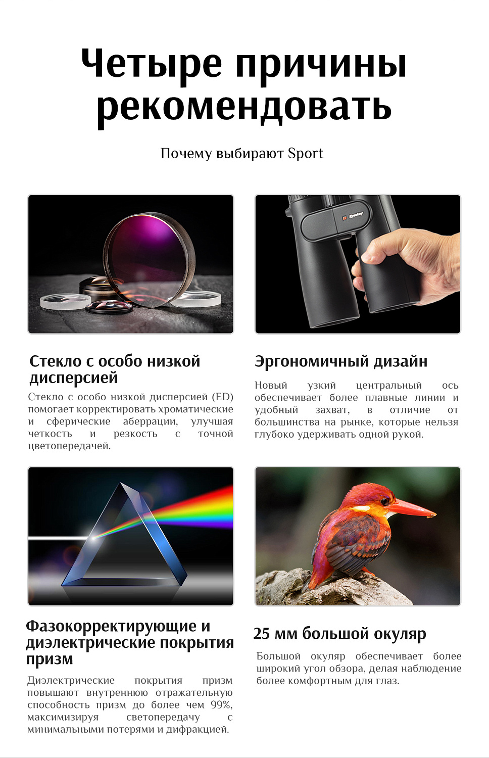 Бинокль Eyeskey Sport ED-10x50