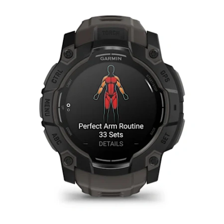 Garmin Instinct 3 - 50 мм AMOLED | Black with Charcoal Band