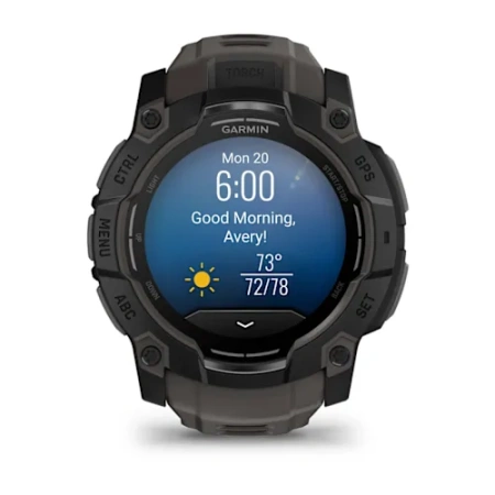 Garmin Instinct 3 - 50 мм AMOLED | Black with Charcoal Band