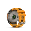 Garmin Fenix 8 - 51 мм AMOLED | SAPPHIRE | Titanium with Spark orange/graphite silicone band