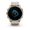 Garmin Fenix 8 - 43 мм AMOLED | Sapphire | Soft Gold with Limestone Leather Band