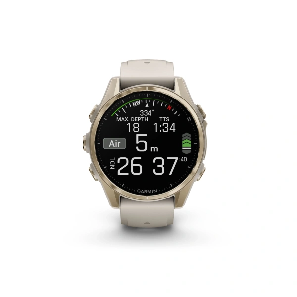 Garmin Fenix ​​8 — AMOLED, 43 мм, Sapphire Edition, мягкое золото, ремешок из туманно-серого/темного песчаника 010-02903-11 от прозводителя Garmin
