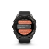 Garmin Fenix 8 - 51 мм AMOLED | SAPPHIRE | Carbon grey DLC with Black/pebble grey silicone band
