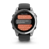 Garmin Fenix E - 47 мм AMOLED | Stainless steel with Black silicone band