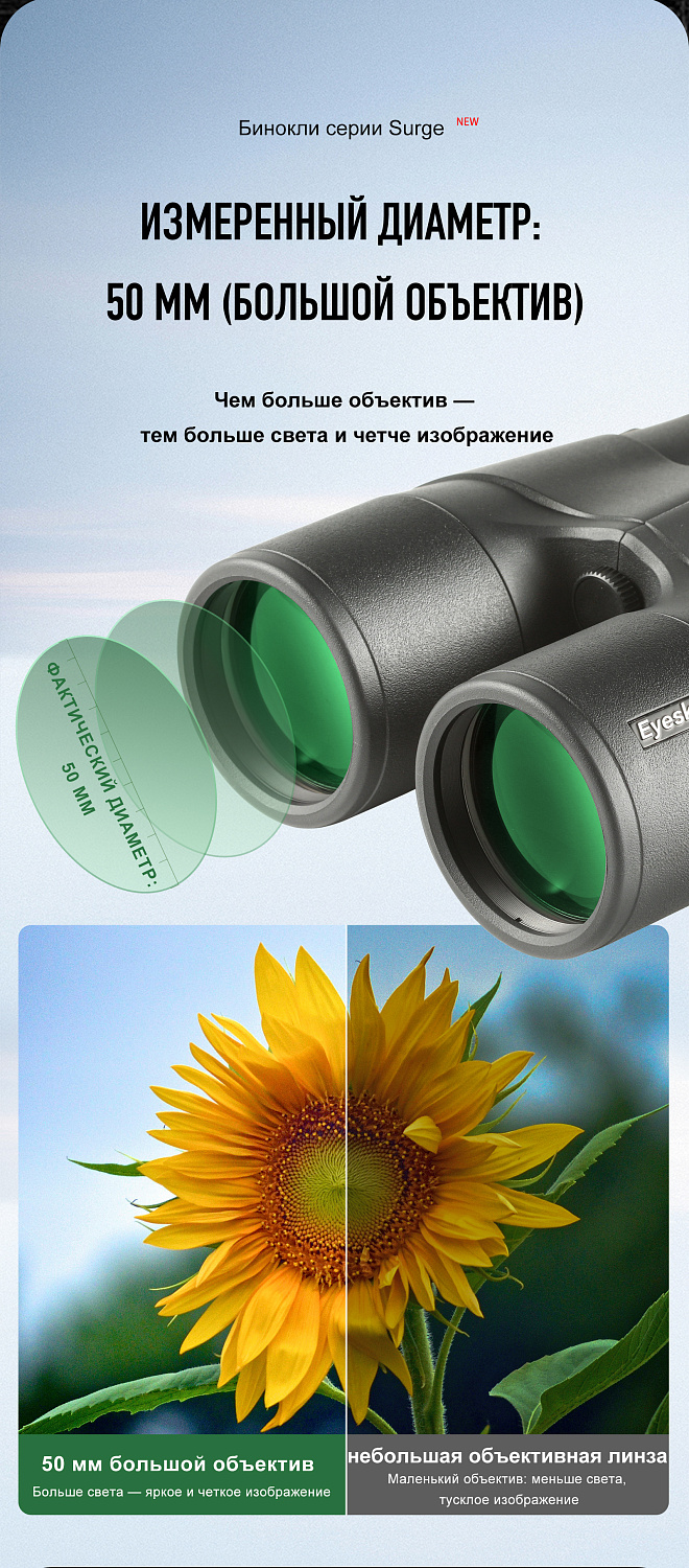 Бинокль Eyeskey Surge - 10x50