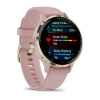 Garmin Venu 3s - 41 мм | Soft gold stainless steel bezel with dust rose case and silicone band