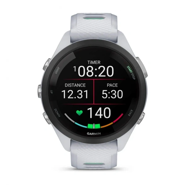 Garmin Forerunner 265s - 42 мм | Black Bezel with Whitestone Case and Whitestone/Neo Tropic Silicone Band