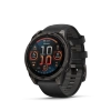 Garmin Fenix 8 - 47 мм AMOLED | SAPPHIRE | Carbon grey DLC titanium with Black/pebble grey silicone band