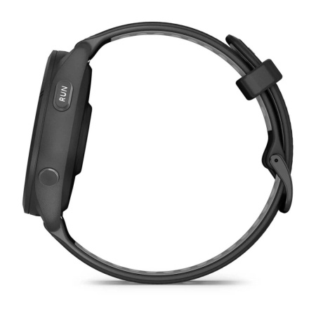 Garmin Forerunner 265 - 46 мм | Black Bezel and Case with Black/Powder Gray Silicone Band