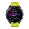 Garmin Forerunner 965 - | Carbon Grey DLC Titanium Bezel with Black Case and Amp Yellow/Black Silicone Band