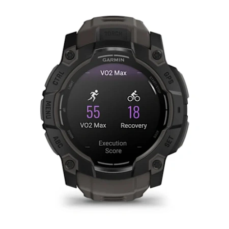 Garmin Instinct 3 - 50 мм AMOLED | Black with Charcoal Band